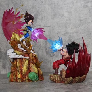 โมเดลฟิกเกอร์ ดราก้อนบอล Super QG Goku Battle World Showdown Goku VS Vegeta Scene Special Effects สําหรับตกแต่ง