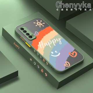 เคสโทรศัพท์ ซิลิโคนนิ่ม ใส กันกระแทก ลายหน้ายิ้ม มีลายด้านข้าง สําหรับ Huawei Y7A P Smart 2021