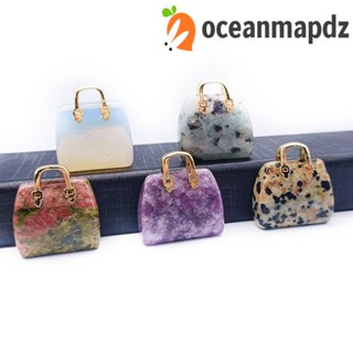 OCEANMAPDZ กระเป๋าหินคริสตัลควอตซ์ แกะสลักธรรมชาติ น่ารัก สําหรับตกแต่งบ้าน