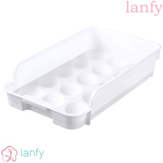 LANFY กล่องเก็บไข่ แบบพกพา 15 ช่อง รักษาความสดใหม่ สําหรับบ้าน ห้องครัว