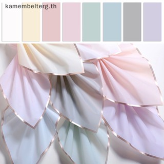 Kam กระดาษห่อช่อดอกไม้ เจลลี่ใส กันน้ํา ขอบสีทอง DIY สําหรับห่อของขวัญ