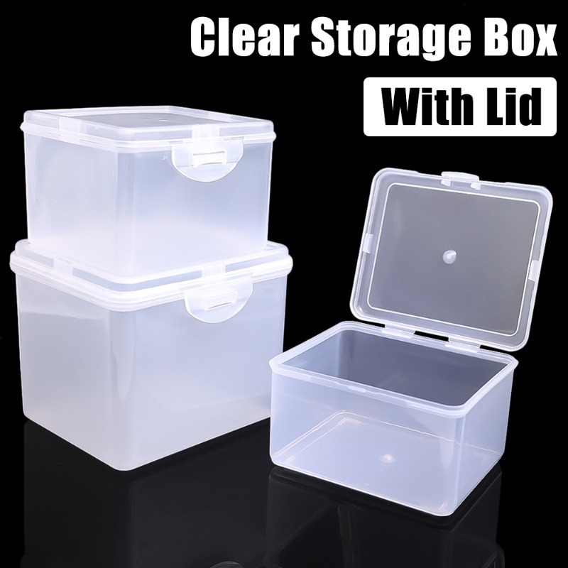 เครื ่ องประดับเครื ่ องเขียน Headwear คอนเทนเนอร ์ / อเนกประสงค ์ Home Desk Organizer กล ่ อง / พลาสติกรูปสี ่ เหลี ่ ยมผืนผ ้ าคอลเลกชัน / Mini Clear กล ่ องเก ็ บพร ้ อมฝาปิด