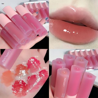 Cappuvini Love Lip Glaze Mirror Water Light Glass ลิปกลอส Milk Tea Colour ลิปสติกคุณภาพสูง nuuo