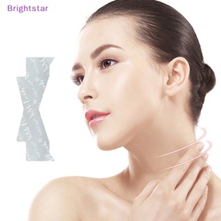 Brightstar ใหม่ แผ่นสติกเกอร์เทปแปะคอ ลดริ้วรอย ยกกระชับใบหน้า ลดริ้วรอย 10 ชิ้น