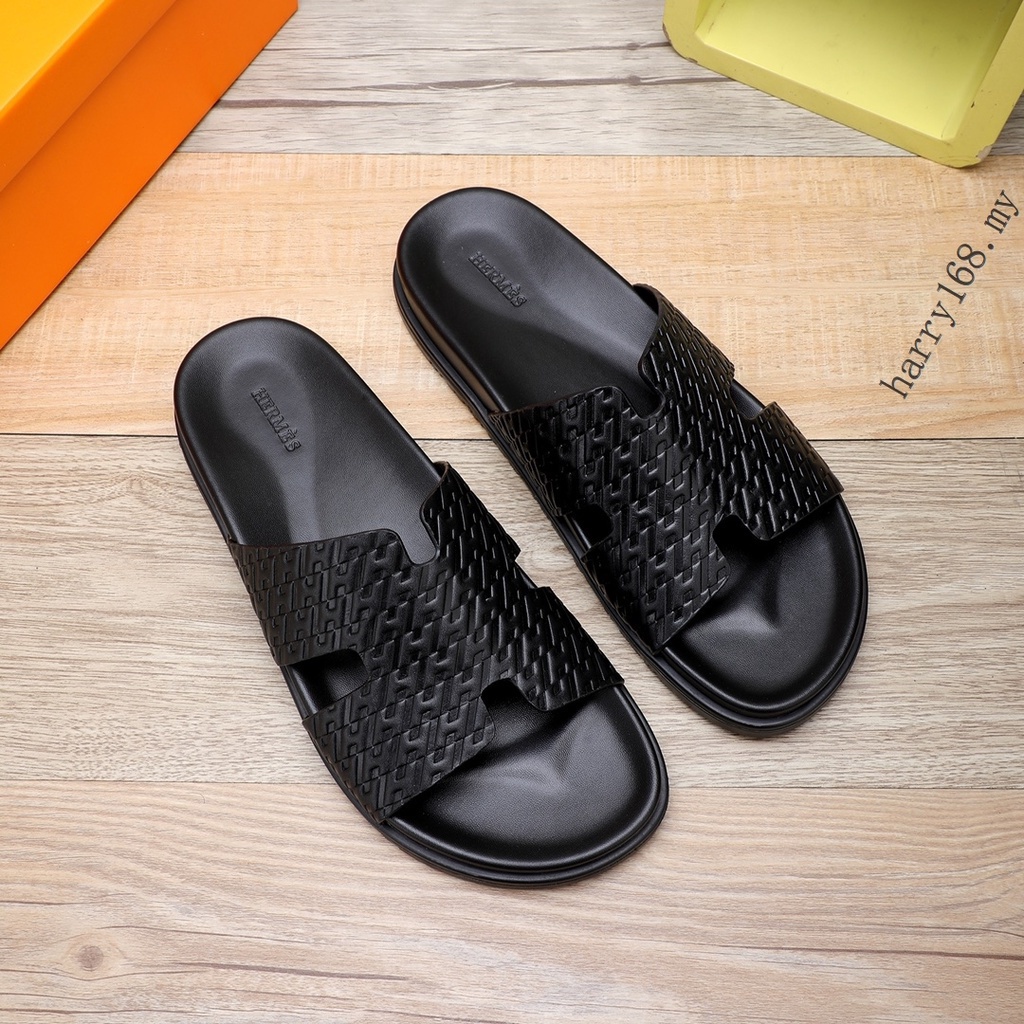 Hermes รองเท้าแตะหนัง หรูหรา สําหรับผู้ชาย ไซซ์ 38-46 M880