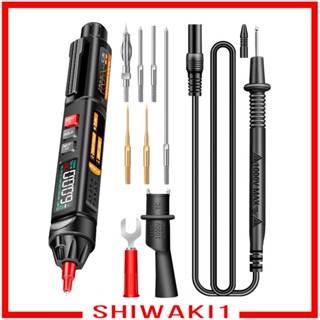 [Shiwaki1] ปากกามัลติมิเตอร์แรงดันไฟฟ้า A3009 พร้อมไฟฉาย นับ 6000 ครั้ง สําหรับรถยนต์