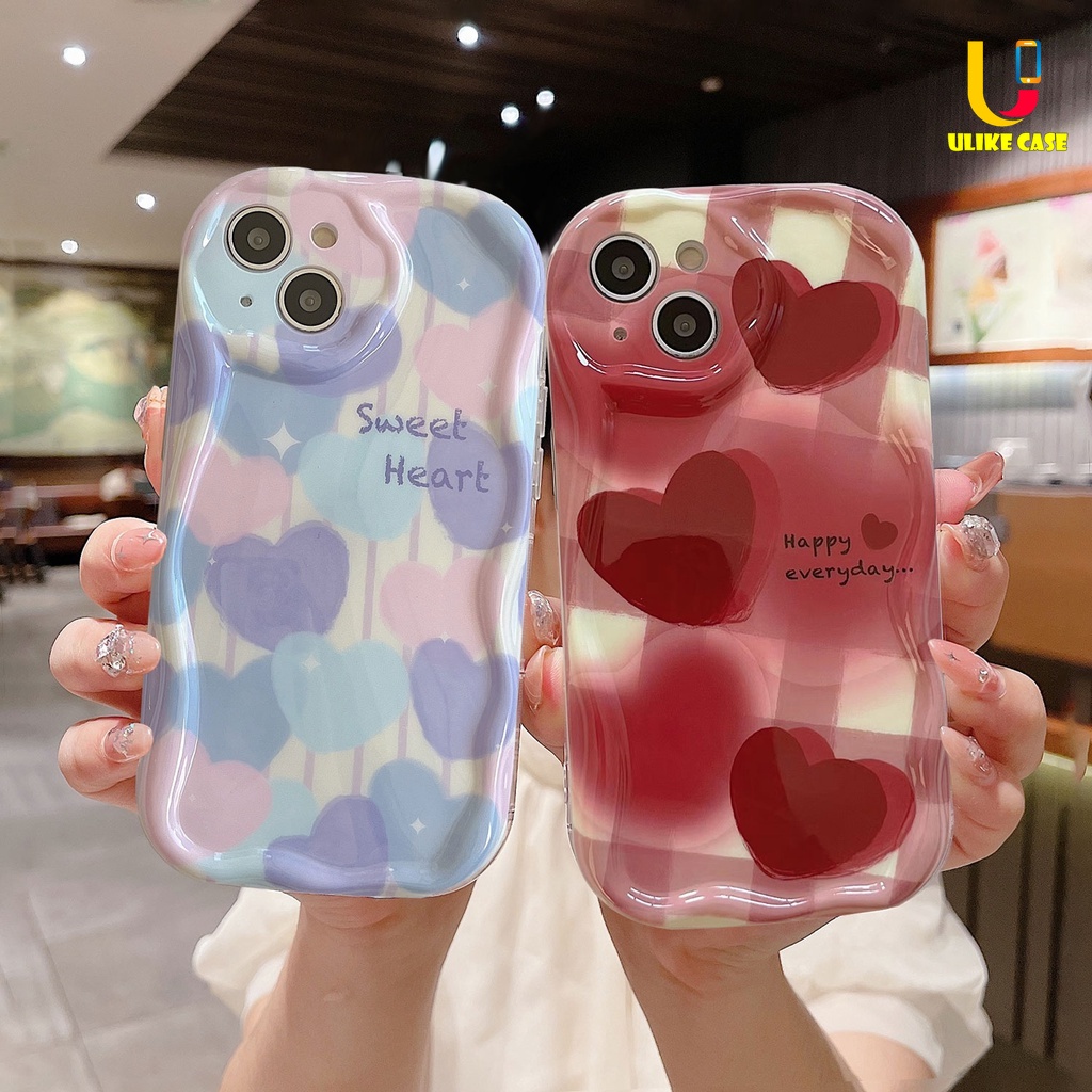 เคสโทรศัพท์มือถือ Tpu แบบนิ่ม ลายภาพวาดสีน้ํามัน รูปหัวใจ 3D ขอบโค้ง สําหรับ Samsung A51 A24 A04 A04S A13 A14 A22 A23 A52 A12 A03 A03S A50 A02S A20 A32 A50S