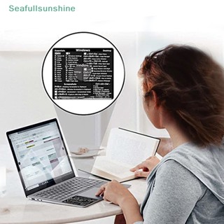 Seaf&gt; สติกเกอร์ติดแป้นพิมพ์ Windows PC แบบลอกออกได้ สําหรับคอมพิวเตอร์ แล็ปท็อป 1 ชิ้น