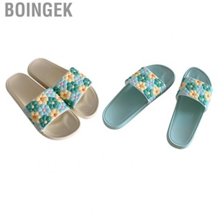 Boingek Summer Soft Slippers  Women Flat Sandals Low Noise Breathable Perfect Fit Exquisite Interior for Hotel