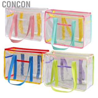 Concon Clear Large Handbags  Comfortable Grip Zipper Closure for Outdoors