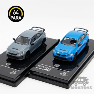 โมเดลรถยนต์ PARA 1:64 2023 Honda Civic Type R FL5 Diecast