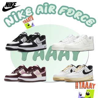 รองเท้าผ้าใบ NIke Air Force 1 Low panda Lily white Pinkish purple Make old white sneakers