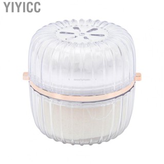 Yiyicc Scalp Scrubber  Double Headed 2 in 1 Multifunctional Foaming Net Dust Proof Cover Portable Pore Cleansing with Facial Sponge for Home