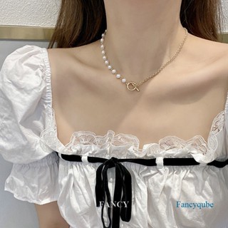 Fancy Ins สร้อยคอโซ่ ประดับลูกปัดไข่มุก สีทอง เครื่องประดับแฟชั่น สําหรับผู้หญิง