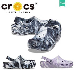 crocs แท้ crocs Classic Marbled Clog รองเท้าชายหาด น้ําหนักเบา สวมใส่สบาย เหมาะกับเดินชายหาดกลางแจ้ง สําหรับผู้หญิง และผู้ชาย|206867