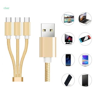 Char สายชาร์จ USB2 0 Type A Male to 3 Type C Male