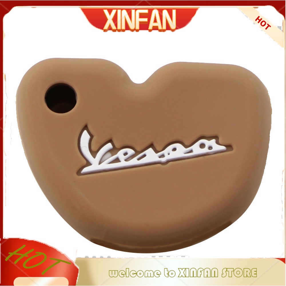 Xinfan เคสกุญแจรีโมตรถยนต์ ซิลิโคน สําหรับ Vespa Enrico Piaggio MotorbikE GTS300 LX150 Fly 125 3vte Gts 200