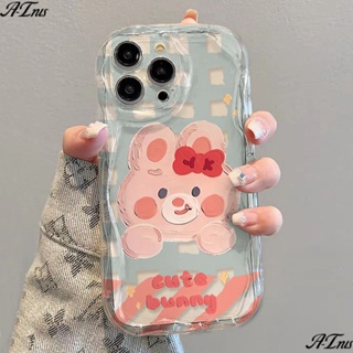 /เคสโทรศัพท์มือถือใส แบบนิ่ม กันกระแทก สําหรับ Iphone 14 Xs 12promax 13✅เคสโทรศัพท์มือถือ แบบนิ่ม ลายกระต่าย สีชมพู สําหรับ Apple 7 8p r 11