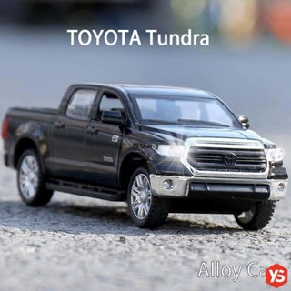 โมเดลรถปิ๊กอัพ Toyota Tundra สเกล 1:32 พร้อมไฟ เสียง รถแข่ง สีดํา สีขาว