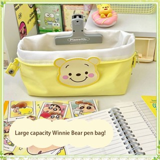 กระเป๋าดินสอ ลายการ์ตูนดิสนีย์ Winnie The Poochey น่ารัก เรียบง่าย สําหรับใส่เครื่องเขียนนักเรียน