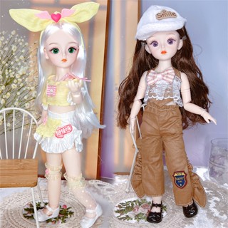 ใหม่ ตุ๊กตาเด็กผู้หญิงน่ารัก 1/6 Bjd 28 ซม. พร้อมหมวก ผ้าโพกศีรษะ ของเล่น ของขวัญ สําหรับเด็ก