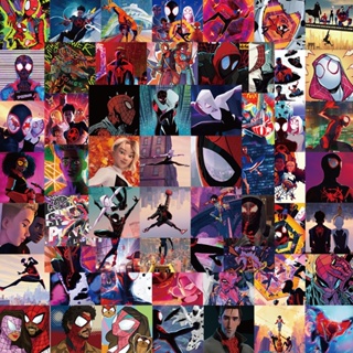 สติกเกอร์ ลายการ์ตูน Spider-Man: Across the Spider-Verse สําหรับตกแต่งกระเป๋าเดินทาง โทรศัพท์มือถือ แล็ปท็อป โน้ตบุ๊ก ของขวัญเด็ก 62 ชิ้น