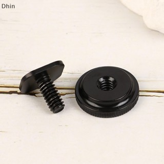 [Dhin] 1/4 Hot Shoe Mount Phone Holder Dual Nut Cold Shoe Adapter  Layer Screw Holder COD