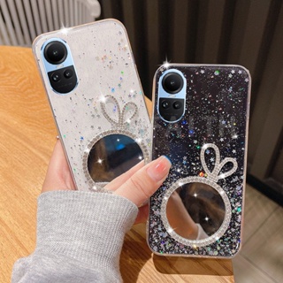 ใหม่ เคสโทรศัพท์ซิลิโคน TPU แบบนิ่ม ลายหูกระต่าย ป้องกันเลนส์กล้อง สําหรับ Oppo Reno10 Reno 10 Pro 10 Pro+ 5G 2023 Reno10Pro+