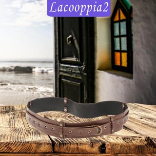 [Lacooppia2] เข็มขัดคาดเอว หนัง PU สไตล์วินเทจ โกธิค สําหรับเสื้อผ้า เสื้อโค้ท เสื้อกันหนาว