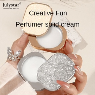 JULYSTAR Solid Fragrance ดอกไม้และผลไม้ กลิ่นหอมอ่อนๆ กลิ่นหอมยาวนานสำหรับผู้ชายและผู้หญิง Natural Fresh Fragrance Paste น้ำหอมแบบพกพา