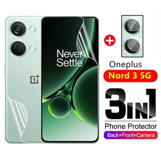 3in1 ฟิล์มไฮโดรเจลนิ่ม ป้องกันหน้าจอ ด้านหลัง สําหรับ Oneplus Nord3 NordCE 3 Lite CE3Lite Nord 3 5G