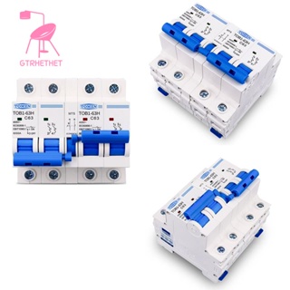 Tomzn สวิตช์เบรกเกอร์วงจร 2P+2P MTS TOMZN AC MCB 50HZ 60HZ