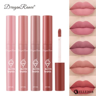 DRAGON RANEE Matte Lip Gloss Single Ice Cream Long-last Non-stick Cup Non-fading Lip Glaze ดูดีและขาวใสหัวใจสาว 【elle20181_th】