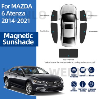 ม่านบังแดดแม่เหล็ก พร้อมคลิปตาข่ายไนล่อน สําหรับ Mazda 6 Atenza 2014-2021