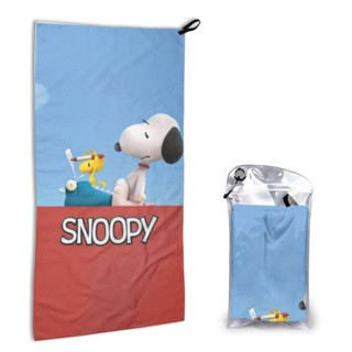 Snoopy ผ้าขนหนูนุ่ม ดูดซับน้ําได้ดี แห้งเร็ว 16x31.5 นิ้ว สําหรับตั้งแคมป์ กีฬา ฟิตเนส โยคะ