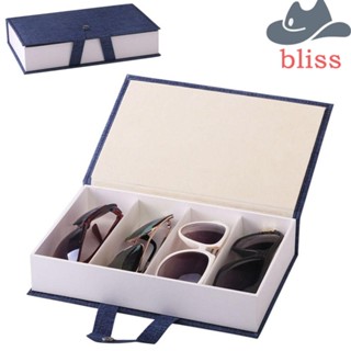 Bliss กล่องเก็บแว่นตาอ่านหนังสือ ทรงหนังสือ 4 ช่อง แฟชั่น อุปกรณ์เสริม