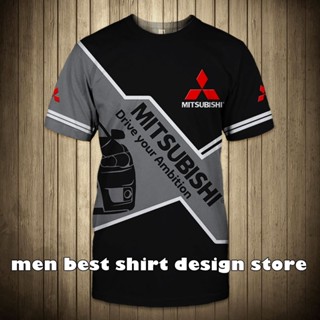 เสื้อยืดลําลอง แขนสั้น คอกลม พิมพ์ลายอนิเมะ Mitsubishi 3D โอเวอร์ไซซ์ สําหรับผู้ชาย 03