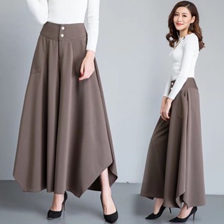 Culottes กางเกงขากว้าง เอวสูง ทรงหลวม พลัสไซซ์ แฟชั่นฤดูใบไม้ผลิ ฤดูร้อน สําหรับผู้หญิง