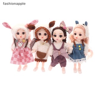 [fashionapple] ตุ๊กตาข้อต่อขยับได้ ขนาดเล็ก 16 ซม. พร้อมเสื้อผ้า สําหรับเด็กผู้หญิง พร้อมส่ง