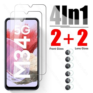 4In1 Camera Lens Film Screen Protector Tempered Glass For Samsung Galaxy M34 M 34 5G 2023 6.5" Protective Glass SM-M346B/DS 6.5"