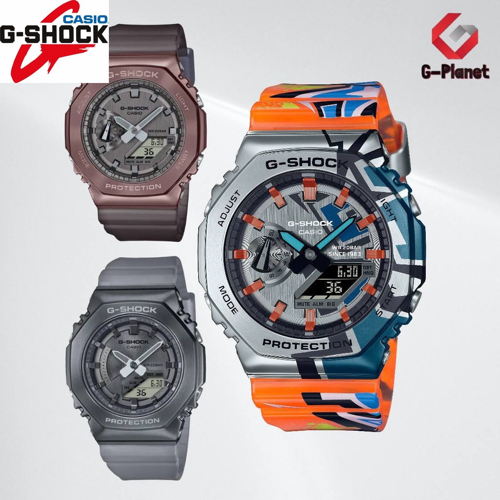 GM-2100 สแตนเลสซีรีส์นาฬิกาสปอร์ต GM-2100MF-5ADR -GM-S2100MF-1ADR แฟชั่นเรซิ่นสายนาฬิกา p389