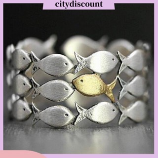 &lt;citydiscount&gt; แหวนแฟชั่น รูปปลาน้อยน่ารัก ไม่ก่อให้เกิดอาการแพ้ ปรับได้