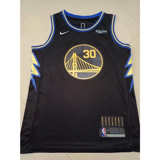 Season 22 Golden State Warriors No. เสื้อบาสเก็ตบอล ปักลาย สีดํา เบอร์ 30