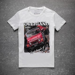 Attitude: ใหม่ OVERLAND เสื้อยืดแขนสั้น พิมพ์ลาย Jianghu แฟชั่นฤดูร้อน สําหรับผู้ชาย