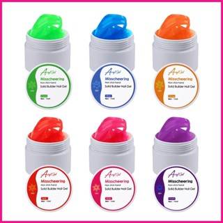 ชุดอุปกรณ์ต่อเล็บเจล แบบแข็ง 6 สี ไม่เหนียวติด สําหรับต่อเล็บ