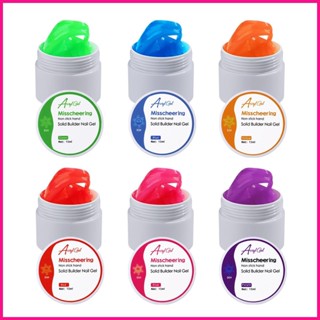 ชุดอุปกรณ์ต่อเล็บเจล แบบแข็ง 6 สี ไม่เหนียวติด สําหรับต่อเล็บ