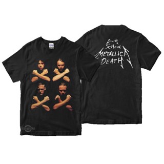 เสื้อยืดคอกลมเสื้อยืด พิมพ์ลาย metallica LIVE WIRE พรีเมี่ยมS-4XL