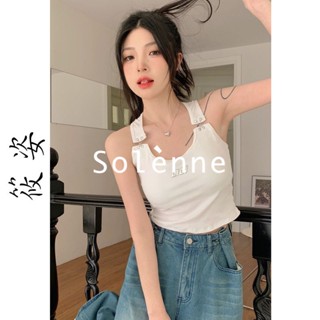 Solenne  เสื้อครอป เสื้อยืดผู้หญิง ครอป baby tee สาวเรโทร 2023 NEW Style fashion Stylish ทันสมัย Trendy A29J19Y 36Z230909