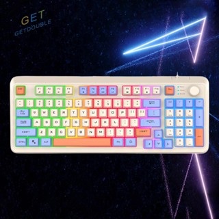 [Getdouble.th] K82 คีย์บอร์ดเกมเมอร์ ไฟ RGB 94 คีย์ สําหรับโน้ตบุ๊ก แล็ปท็อป [Getdouble.th]