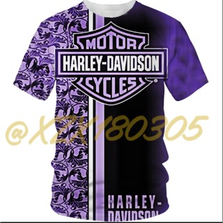 (ทั้งหมดในสต็อก Xzx180305) เสื้อยืด พิมพ์ลาย Harley-Davidson Racing 3D 03